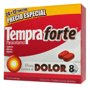 Tempra Forte Dolor 650 Mg 24 + 12 Tabletas  -ALL